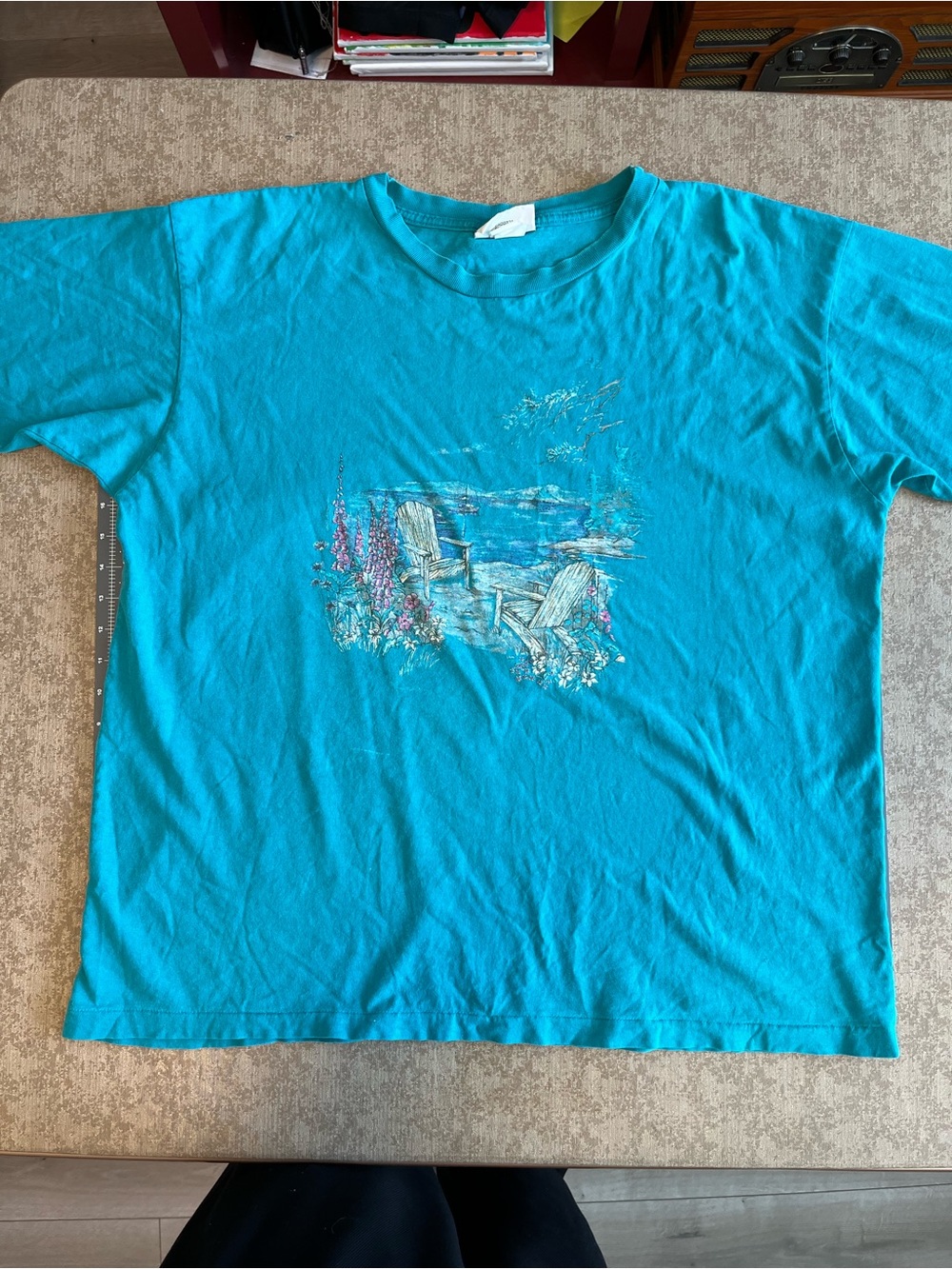 Northern Reflections Teal Short-Sleeve Crew Neck Tee